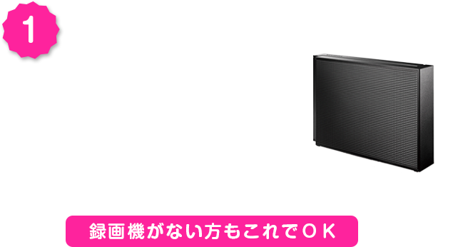 USBハードディスク　ケーブルテレビを約251時間録画できる2TB（テラバイト）大容量ハードディスク。　※ビットレート約17Mbps　録画機がない方もこれでOK