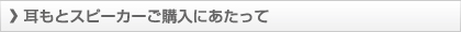 耳もとスピーカーご購入にあたって