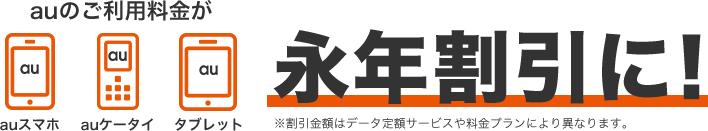 auのご利用料金が永年割引に！