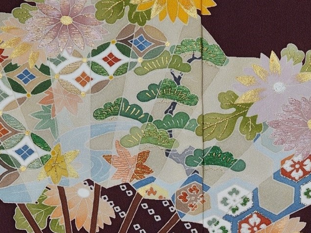 無料発送 刺繍 源氏絵巻掛け軸 いこん 絵画